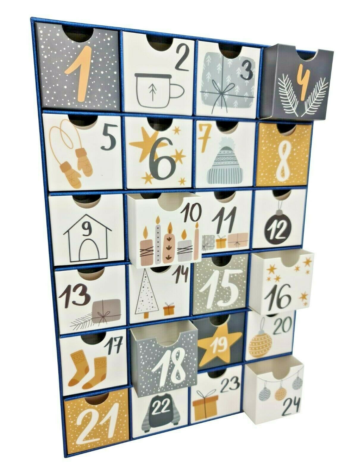 Fill Your Own Christmas Advent Calendar Navy Design Evelay