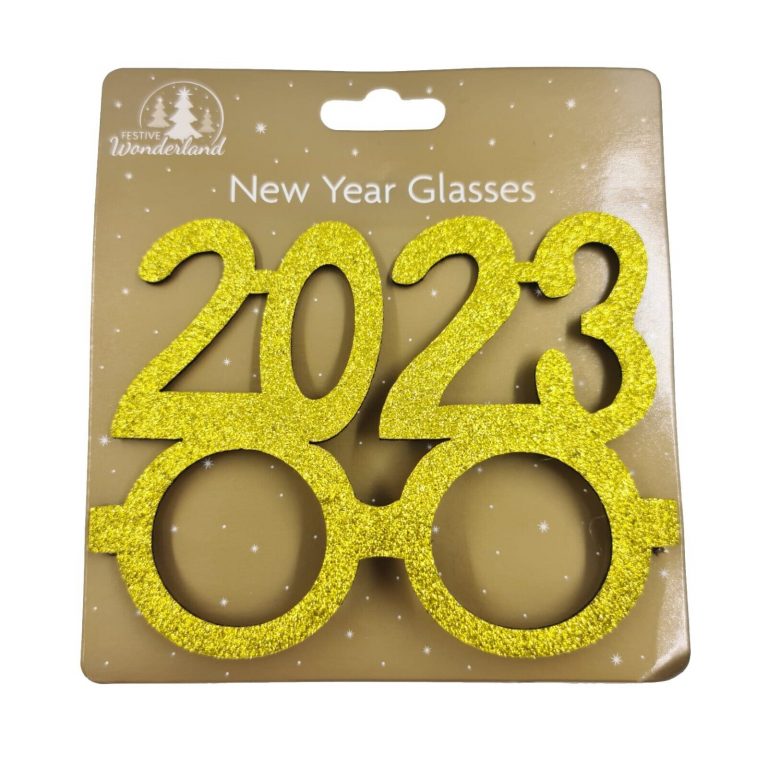 Gold Happy New Year Glasses - Evelay